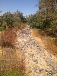dry river bed; Photo courtesy of the Tule River Tribe